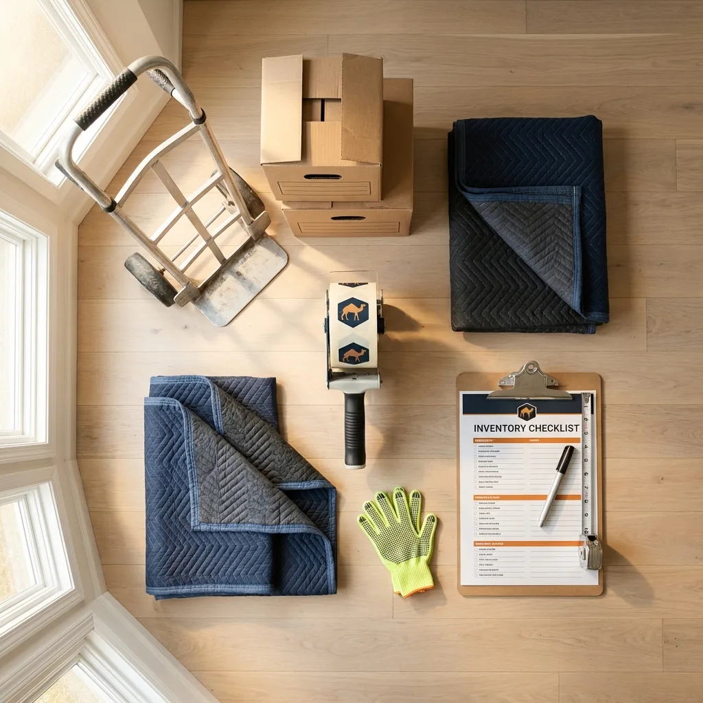 Professional moving supplies and packing materials layout for Terre Hill residential relocations